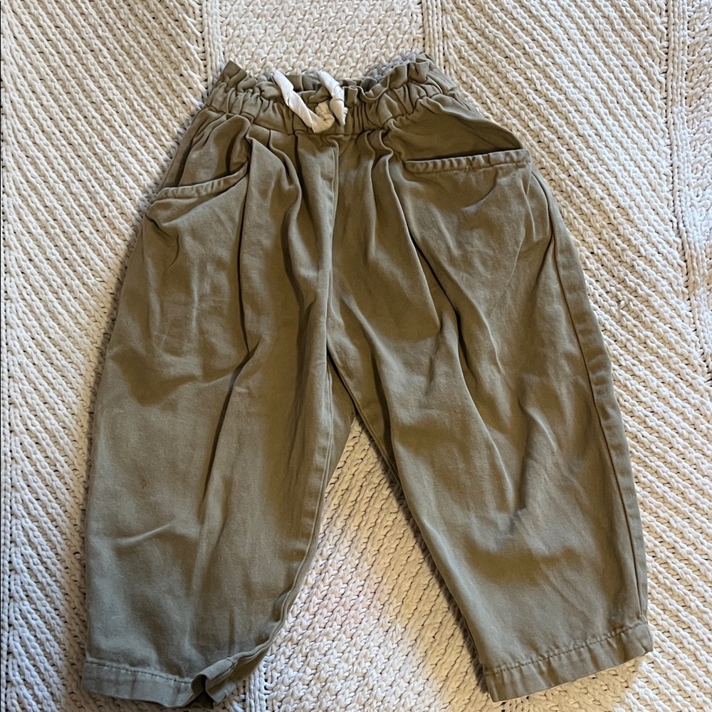 Zara Kids Olive Green Casual Pants